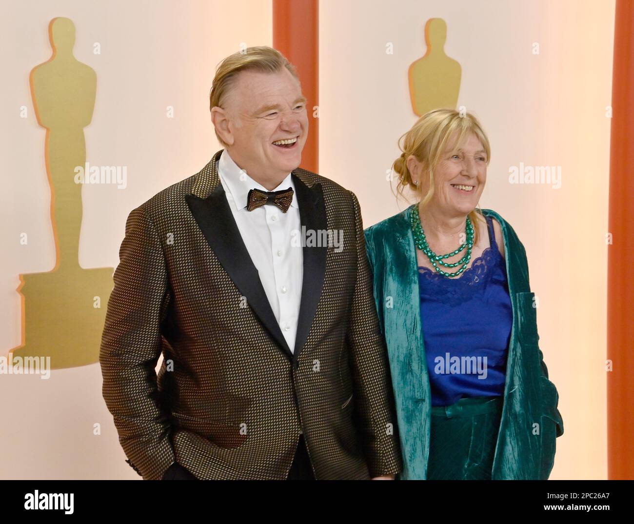 Los Angeles, United States. 12th Mar, 2023. Brendan Gleeson and Mary Gleeson attend the 95th annual Academy Awards at the Dolby Theatre in the Hollywood section of Los Angeles on Sunday, March 12, 2023. Photo by Jim Ruymen/UPI Credit: UPI/Alamy Live News Stock Photo