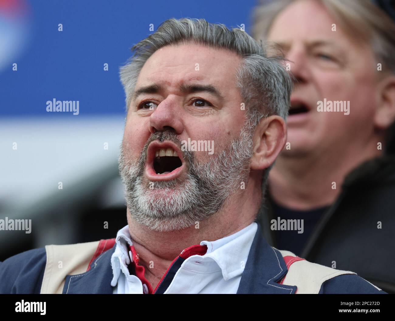 English Fan Singing The National Anthem During The 2023 Six Nations ...