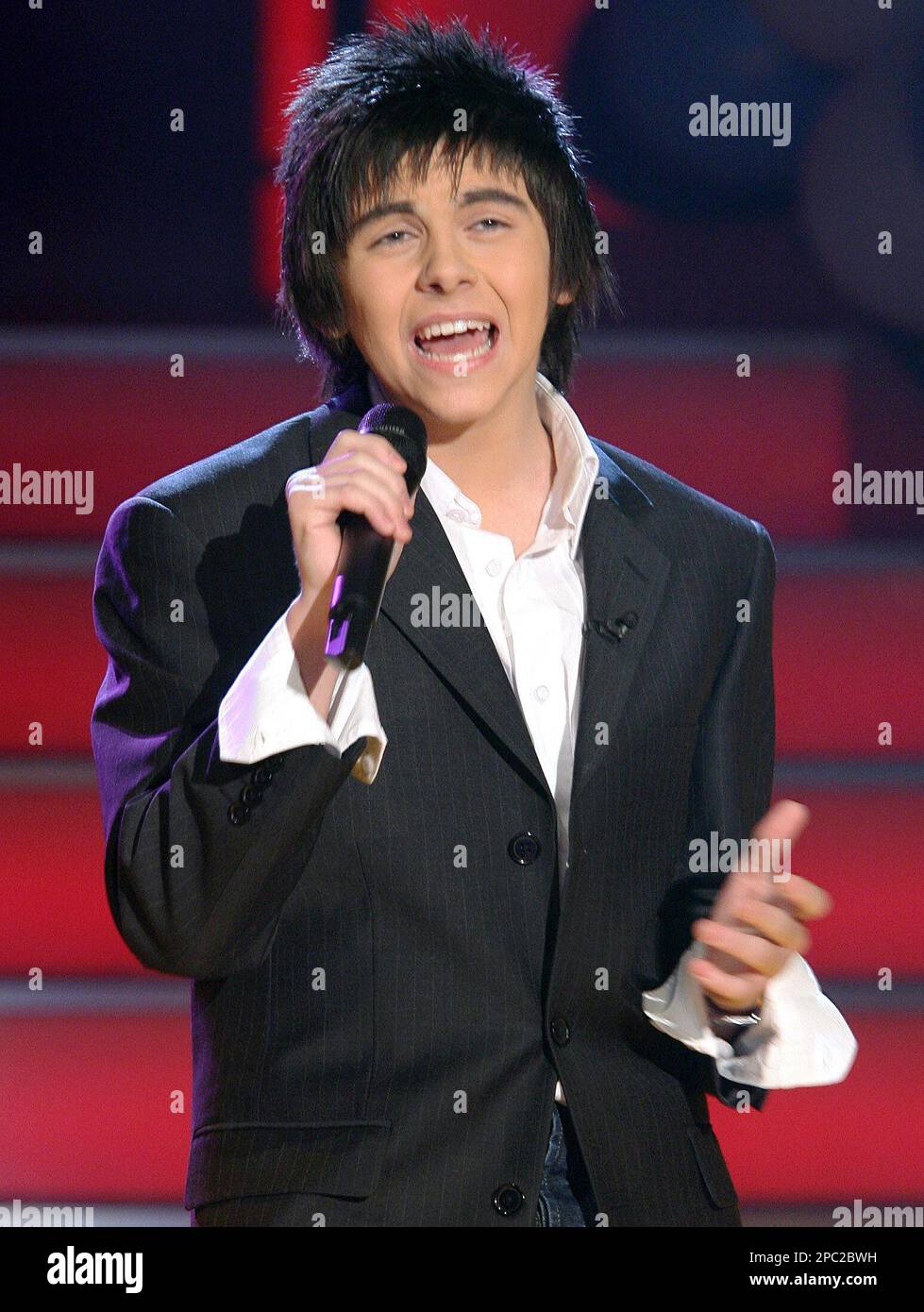 British singer Declan Galbraith performs during the dress rehearsal of ...