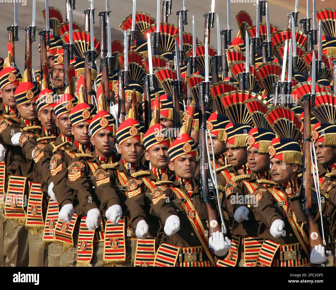 A contingent of Parachute Regiment of the Indian Army march during the ...