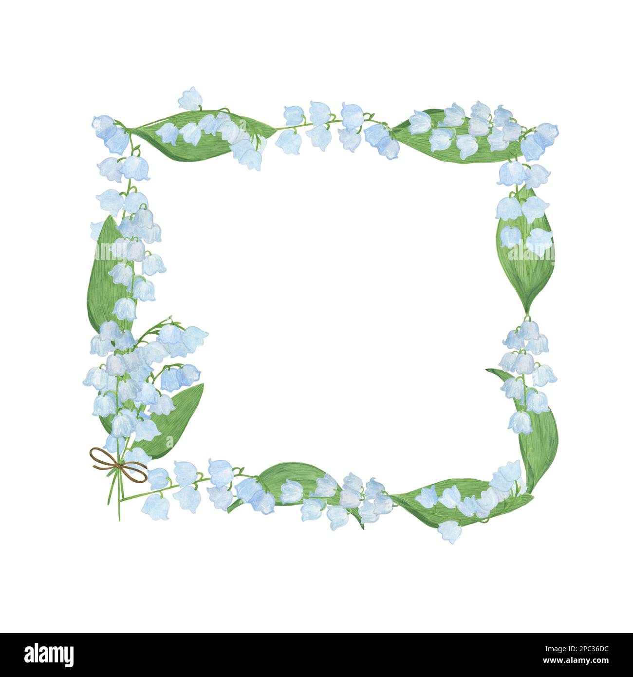 Floral frame lily flowers green hi-res stock photography and images - Alamy