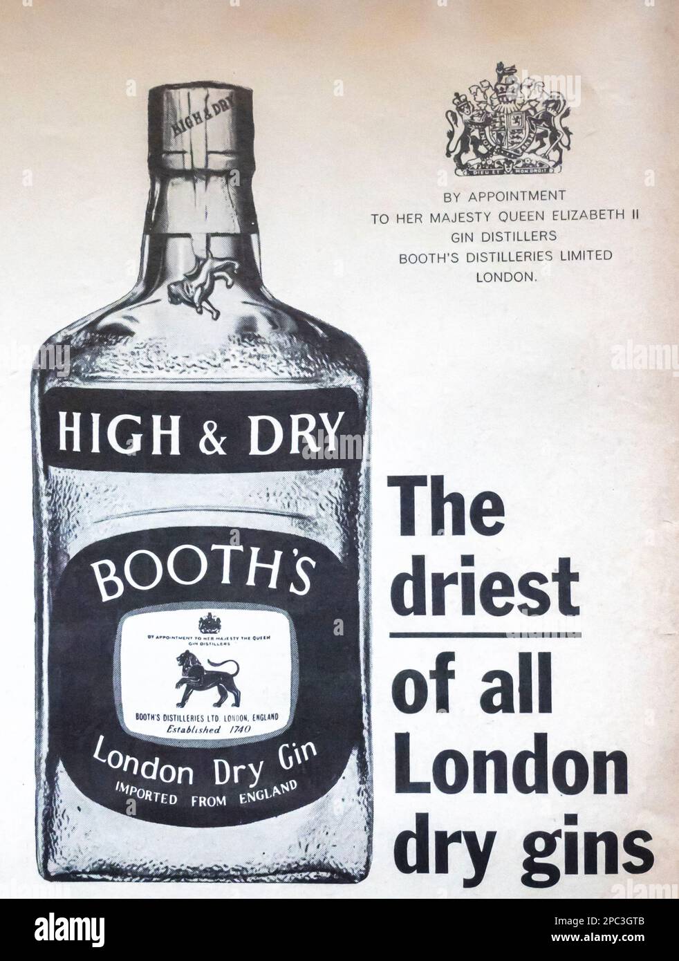 1960 Gordons Gin: The Word for Gin Vintage Print Ad