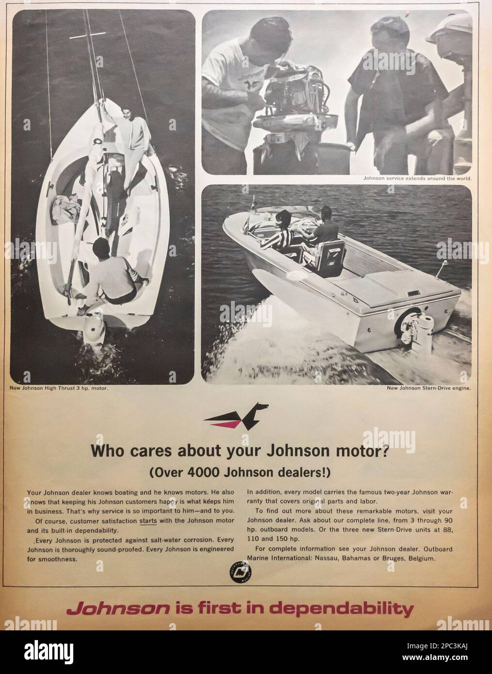 Johnson boat motor advert hires stock photography and images Alamy