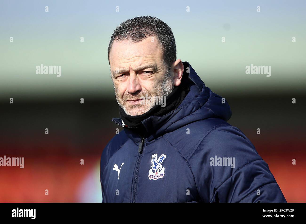 File photo dated 28-02-2021 of Crystal Palace manager Dean Davenport. Manager Dean Davenport is one of three members of the Crystal Palace women’s team staff to have been suspended pending an investigation, the PA news agency understands. Issue date: Monday March 13, 2023. Stock Photo
