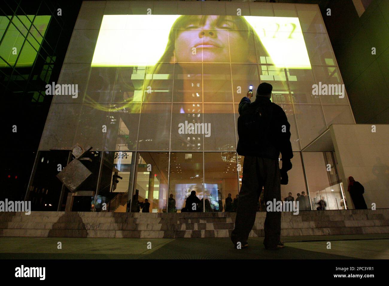 Keith Zarriello, of the Queens borough of New York, uses his cell phone