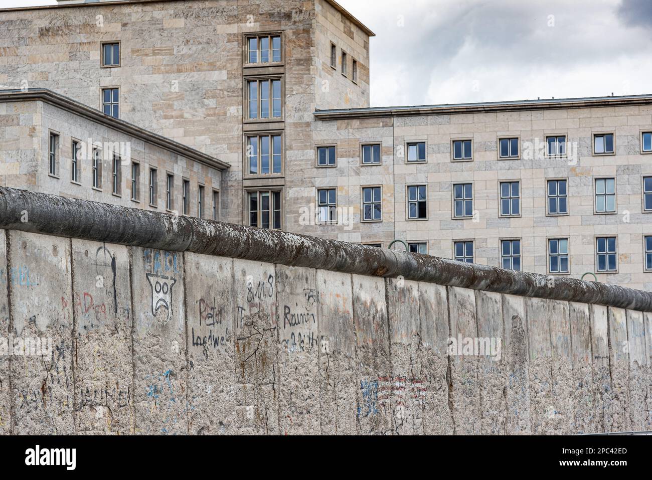 View of the eastwest section of the original Berlin Wall, East Berlin