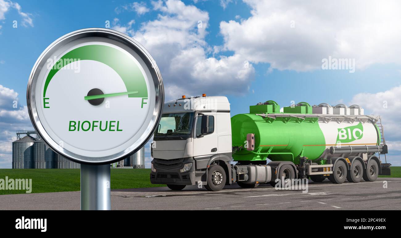 Carbon neutral bio fuel decarbonization concept Stock Photo