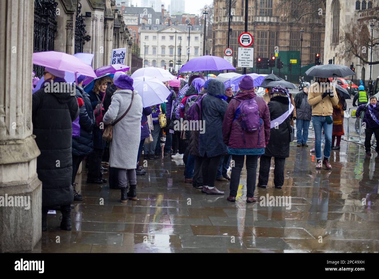 Women from WASPI-Women Against State Pension Inequality-protested against the change in retirement age. Credit: Sinai Noor/Alamy Stock Photo Stock Photo