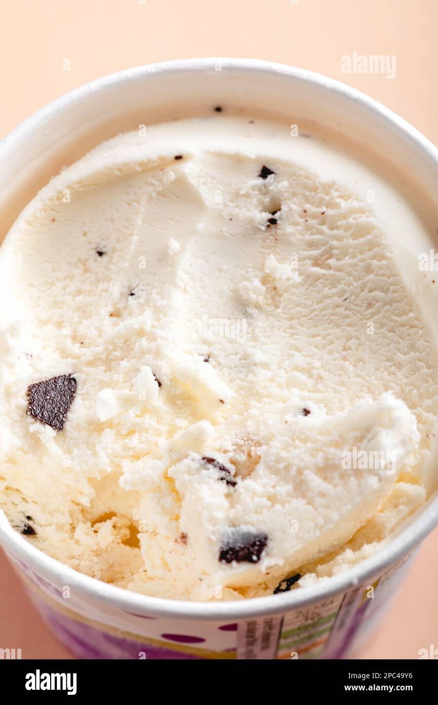 Choc Chip Ice Cream Stock Photo Alamy