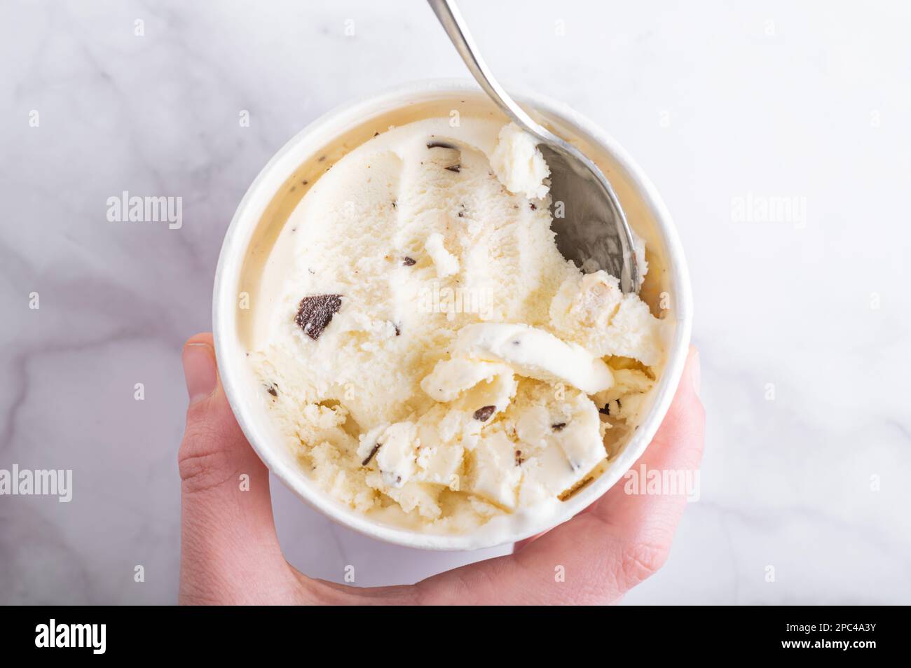 Choc Chip Ice Cream Stock Photo Alamy