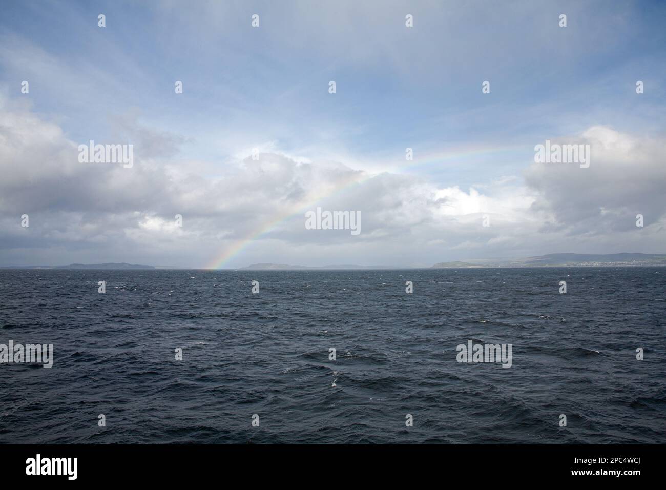 Rainbow The Forth of Clyde viewed from the ferry Caledonian Isles ...