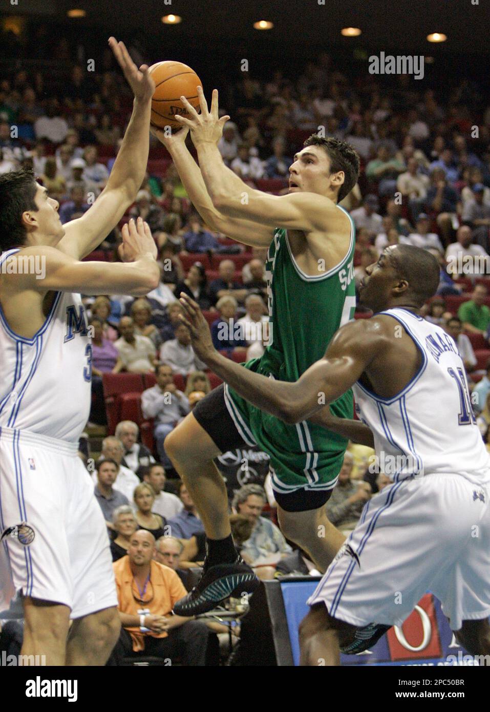 Boston Celtics' Darko Milicic, of Serbia, poses during Celtics NBA