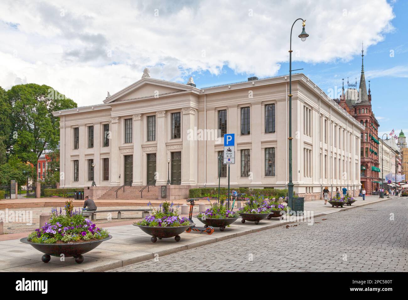 Oslo, Norway - June 26 2019: the Domus Academica of the faculty of law, includes the Old Ceremonial Hall, lecture halls, offices for the administratio Stock Photo