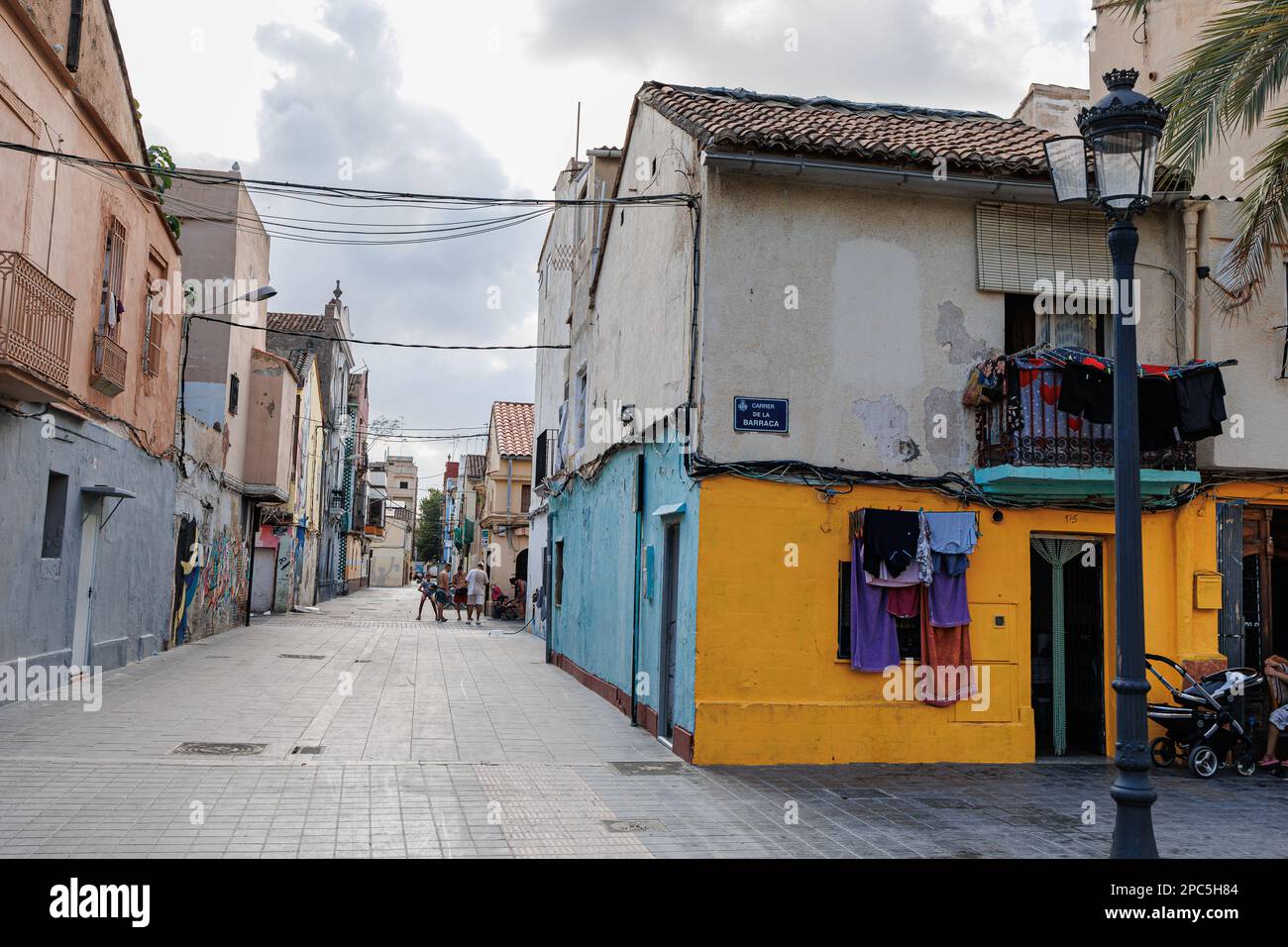 Houses in El Cabanyal, a Neighborhood in the City of Valencia, Spain