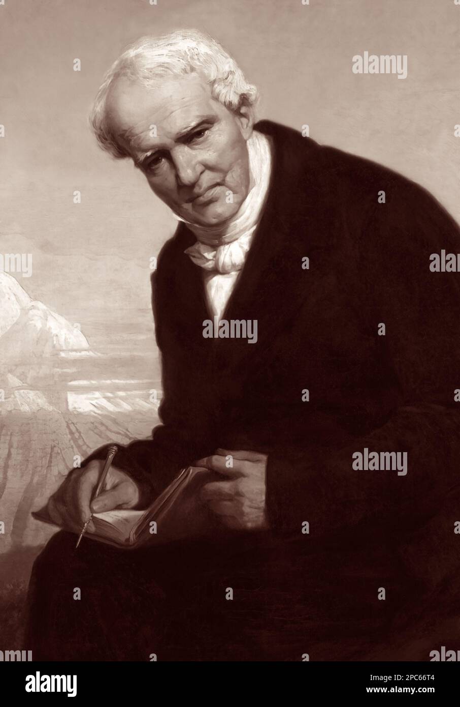 Alexander von Humboldt (1769-1859), influential German naturalist and explorer, was a significant contributor to the scientific fields of physical geography and biogeography in the early to mid 1800s. Stock Photo