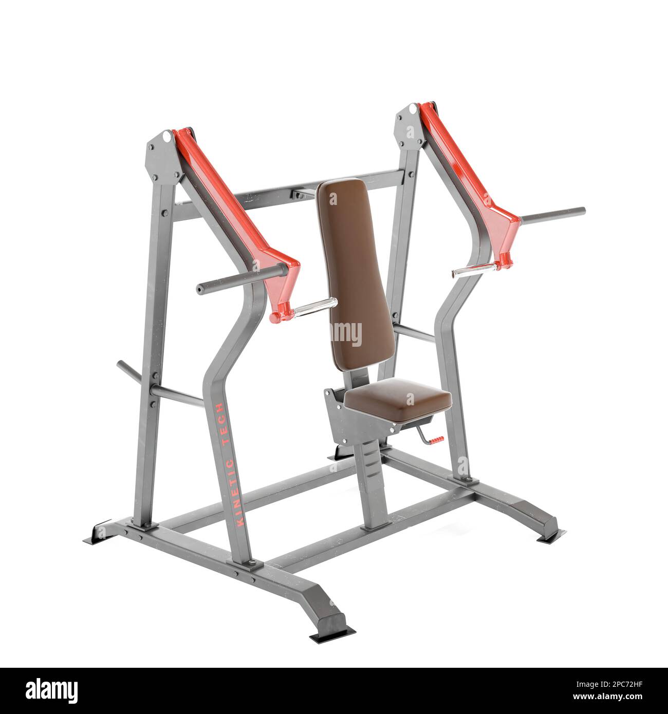 3D rendering of stationary shoulder press exercise equipment Stock