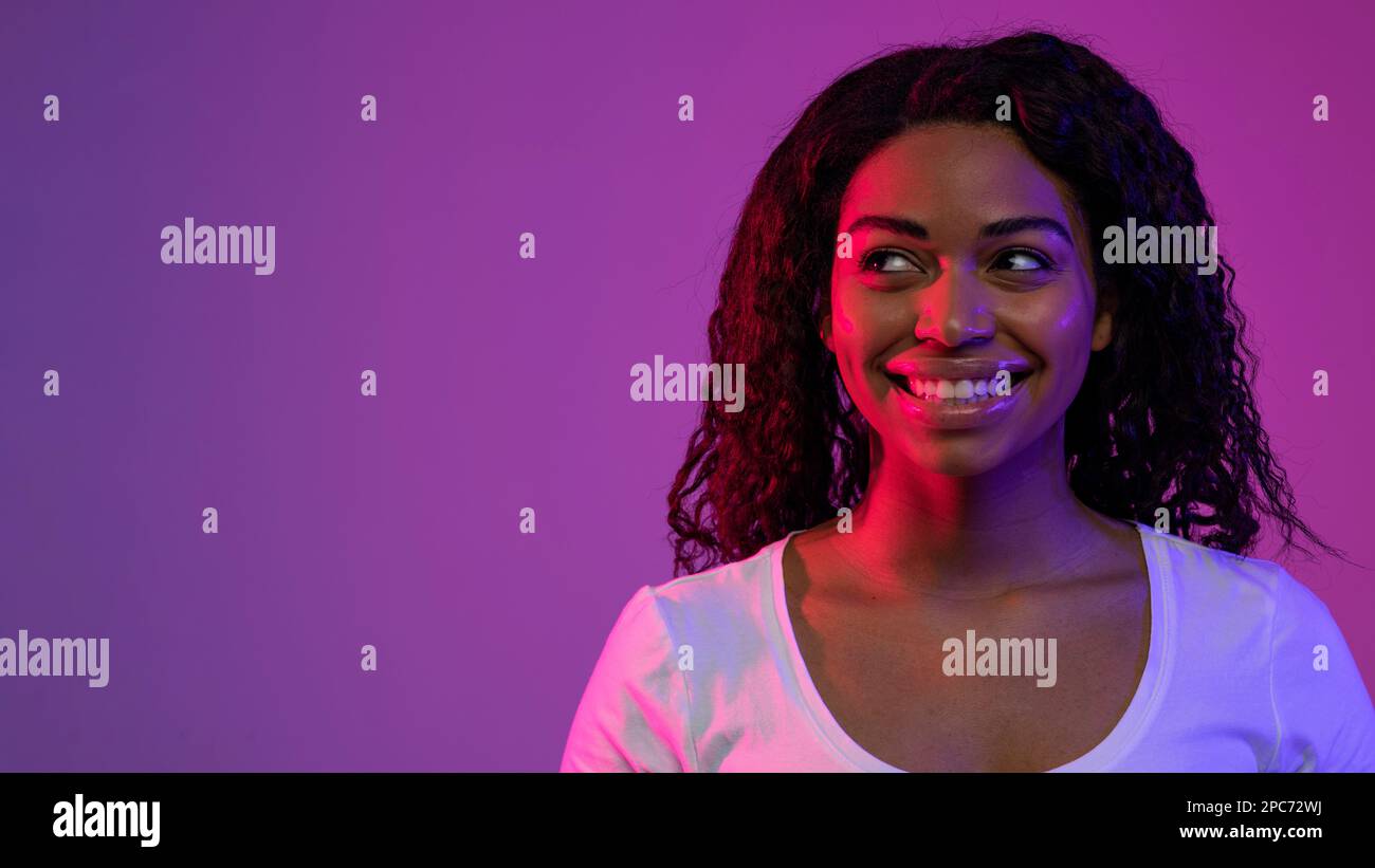 Excited young woman black hi-res stock photography and images - Alamy