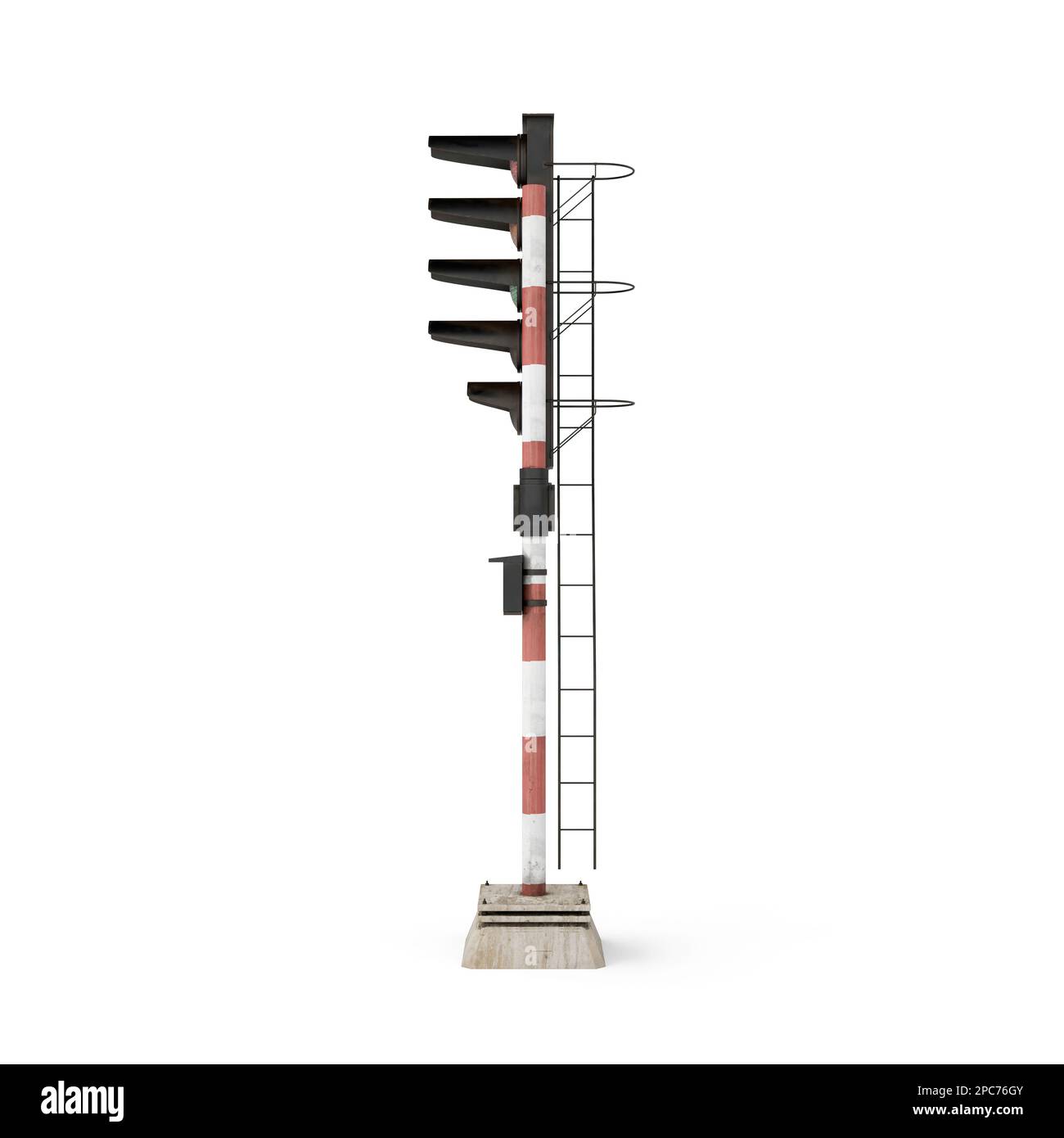 3D render of traffic light in black red white colors Stock Photo Alamy