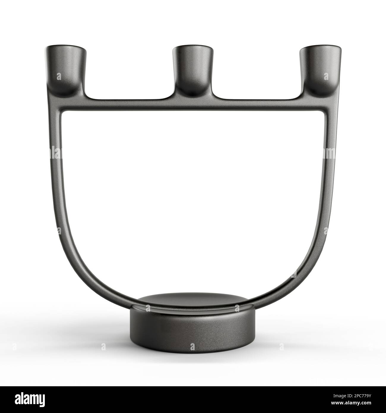the three candle holder in black, 3d rendering Stock Photo - Alamy