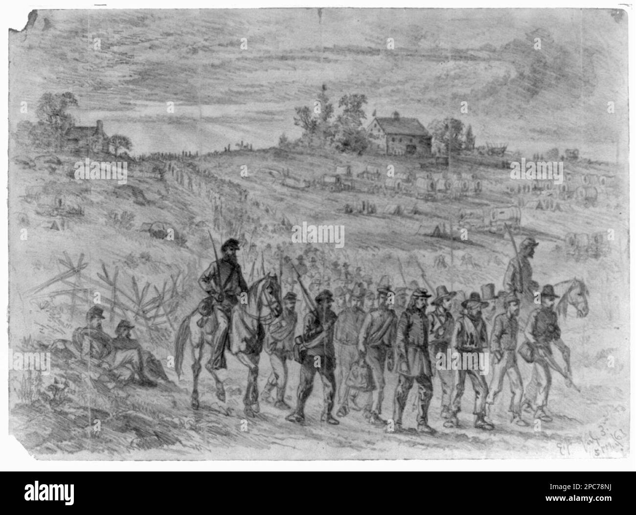 The battle of GettysburgPrisoners belonging to General Longstreet's