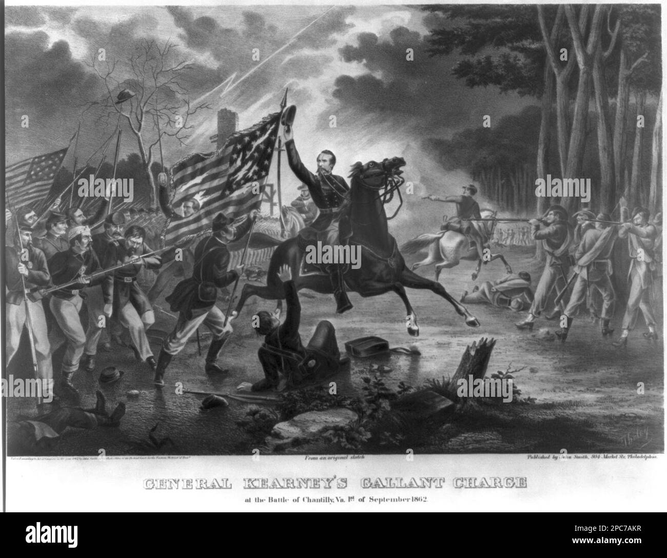 General Kearney's gallant charge, at the Battle of Chantilly, Virginia
