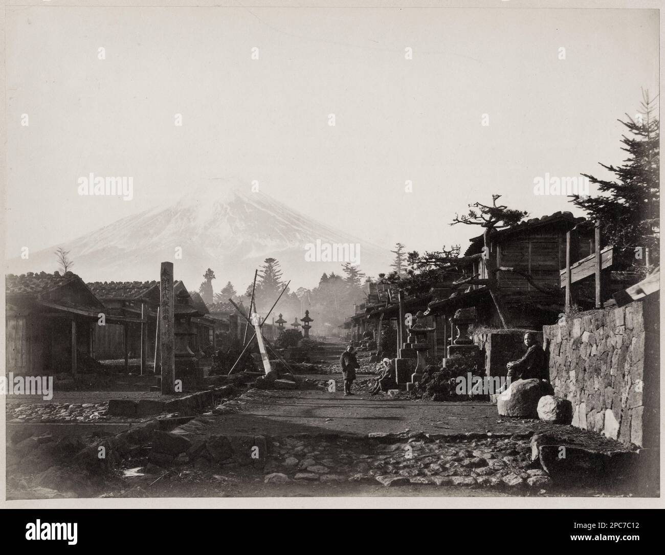 Mount Fuji above Ancient Street Ukiyo-e Japanese Art Wrapping