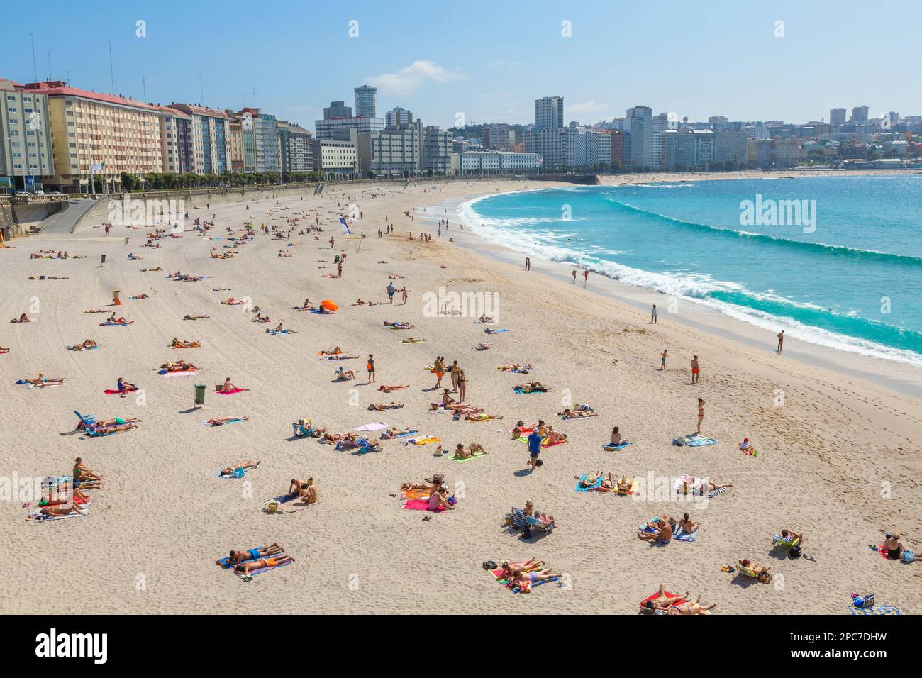 Orzan beach, La Coruna, (A Coruna), Galicia, Spain Stock Photo