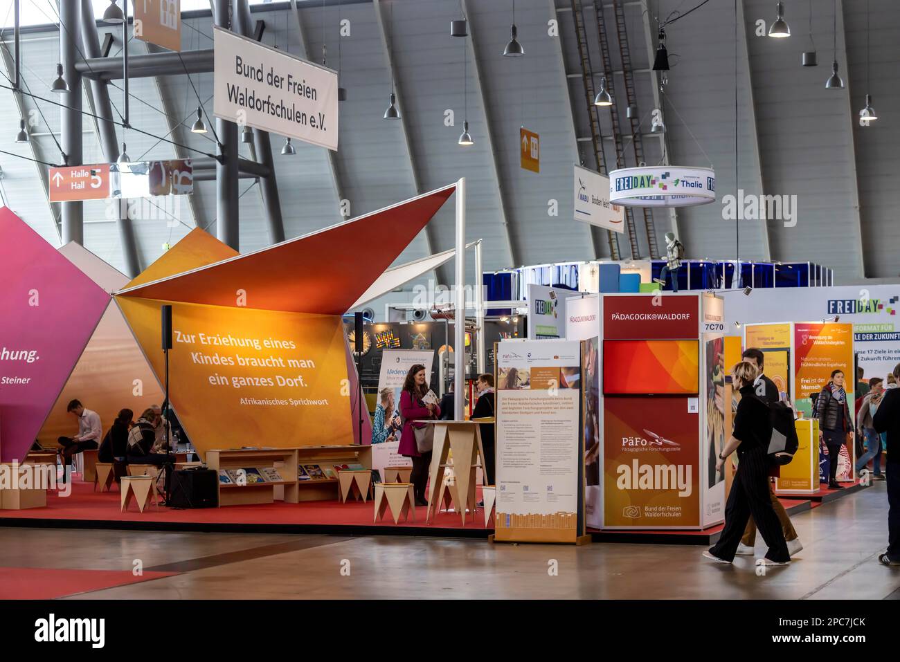 Free Waldorf Schools trade fair stand. The trade fair Didacta is