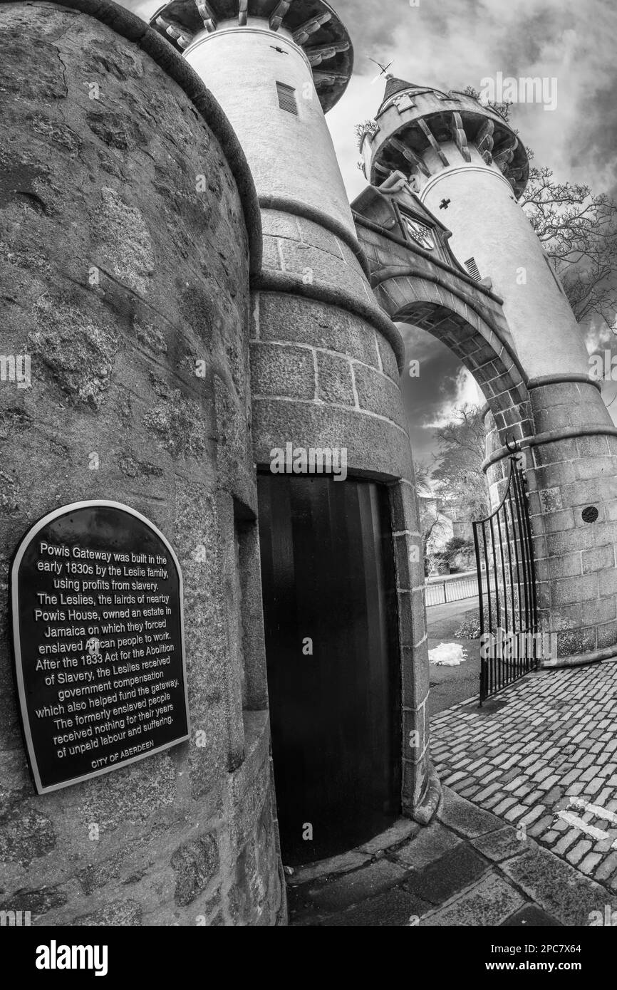 Powis Gateway, University of Aberdeen, Old Aberdeen, Scotland, UK Stock