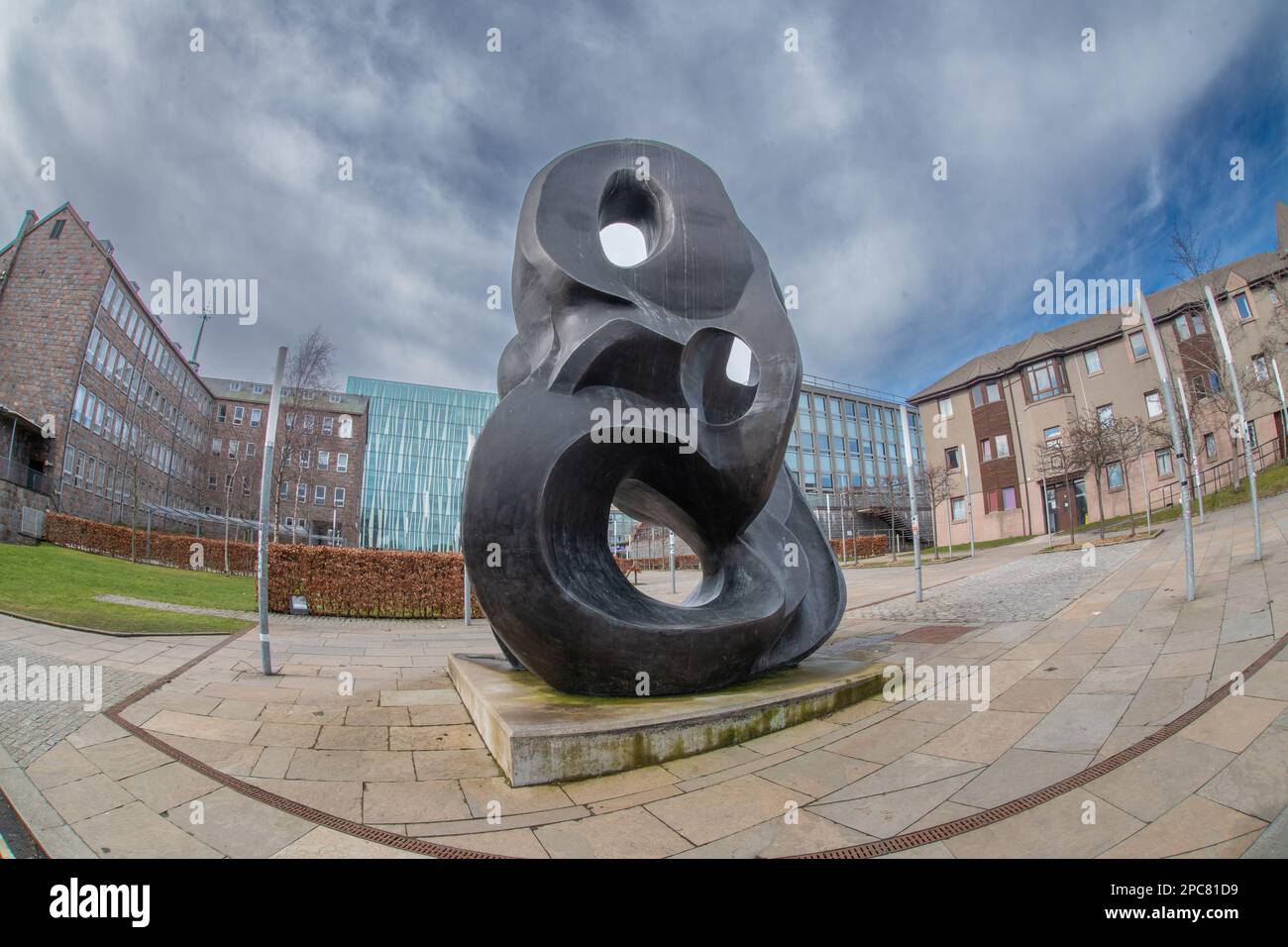 Evolutionary Loop 517, outside the Sir Duncan Rice Library, Aberdeen University, Scotland, UK Stock Photo