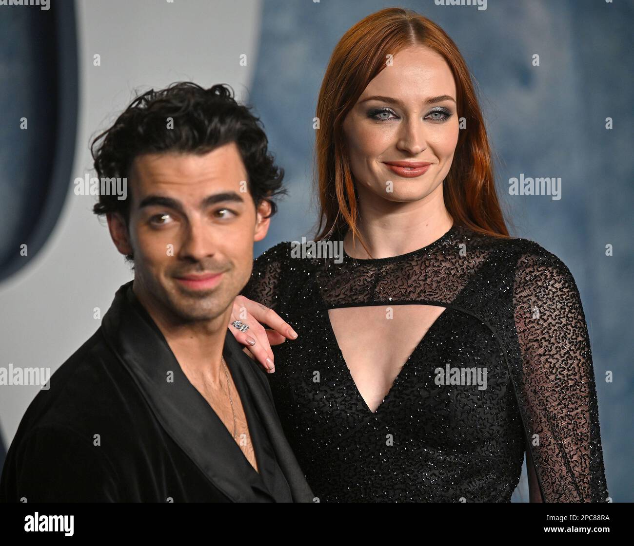 Beverly Hills, United States. 12th Mar, 2023. Sophie Turner R) and Joe Jonas arrive for the Vanity Fair Oscar Party at the Wallis Annenberg Center for the Performing Arts in Beverly Hills, California on Sunday, March 12, 2023. Photo by Chris Chew/UPI Credit: UPI/Alamy Live News Stock Photo
