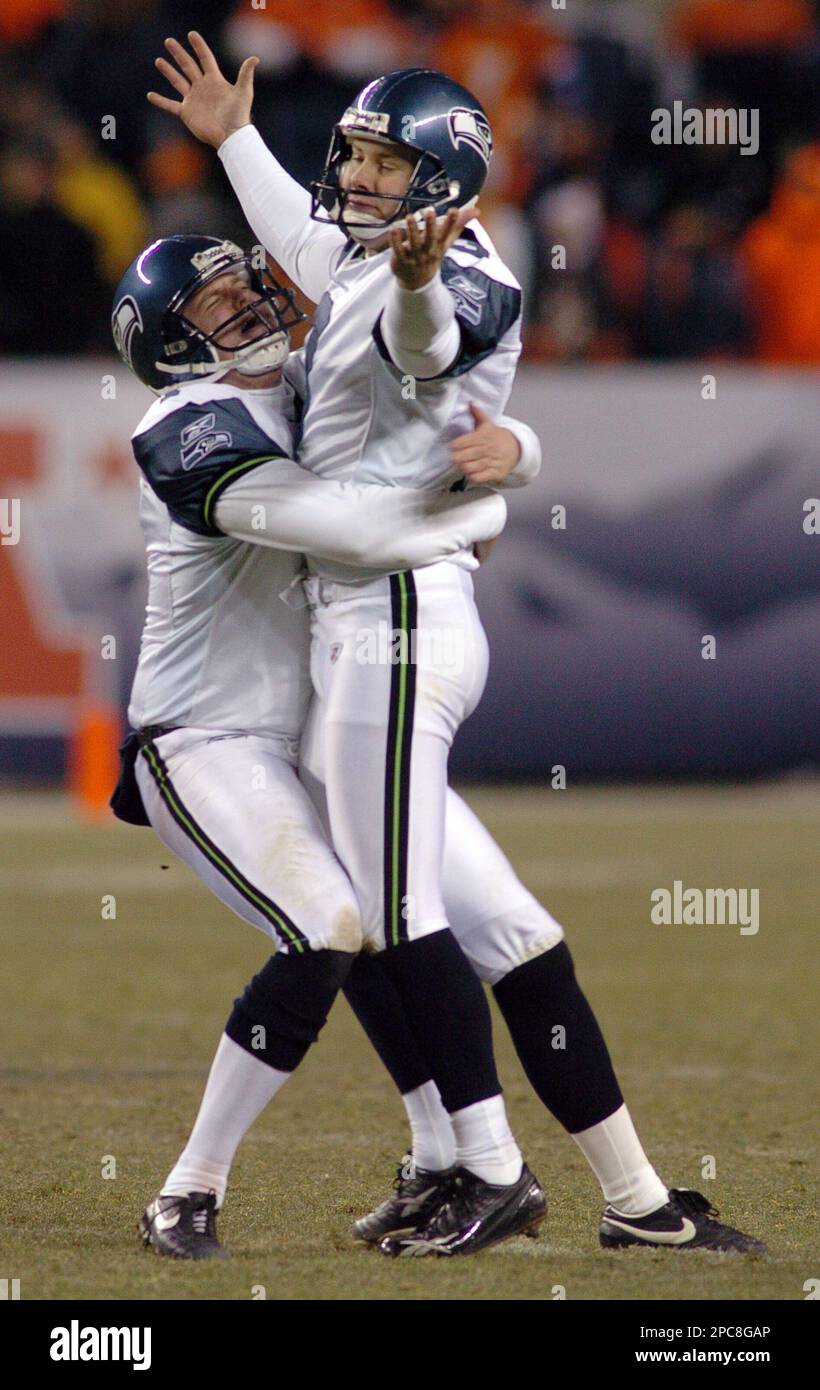 Seattle Seahawks kicker Josh Brown (3) reacts after missing a