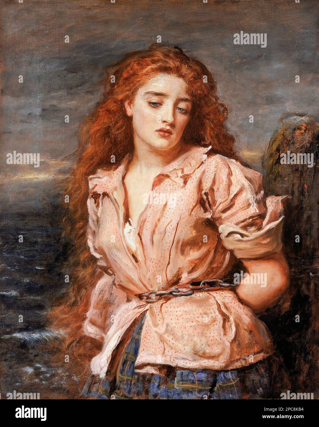 The Martyr of the Solway by John Everett Millais (1829-1896), oil on canvas, c. 1871 Stock Photo