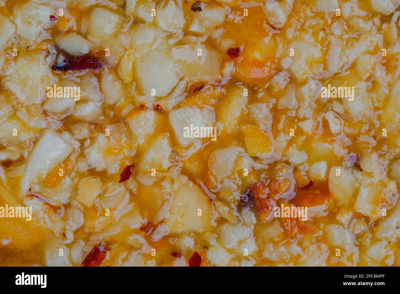 Caramelized nuts, granola sesame hazelnuts bar Gozinaki top view