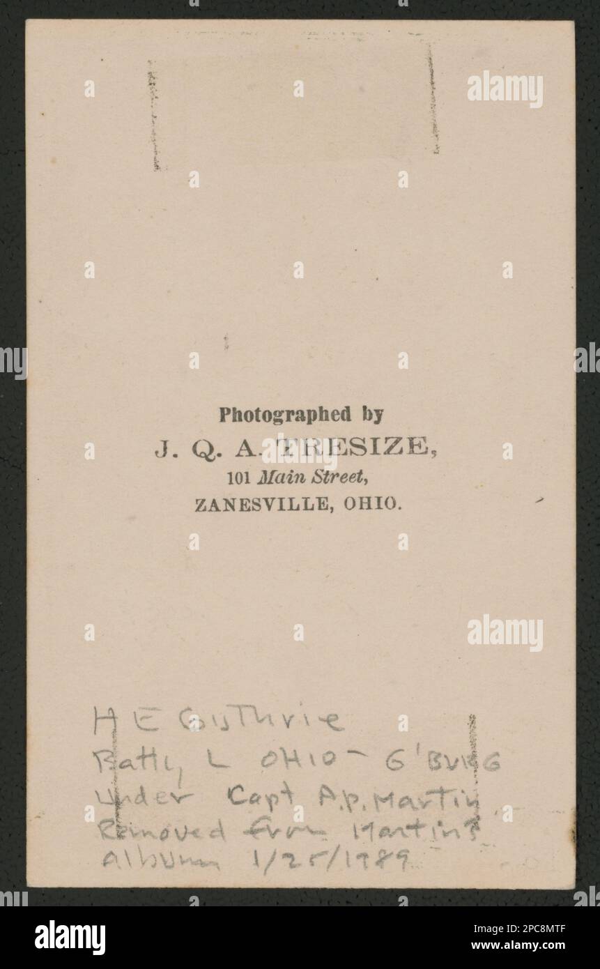 Lieutenant Herbert F. Guthrie of Battery L, 1st Ohio Light Artillery