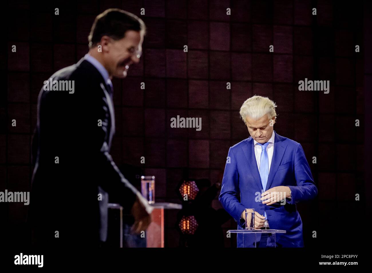 Rotterdam Mark Rutte Vvd In Debate With Geert Wilders Pvv During