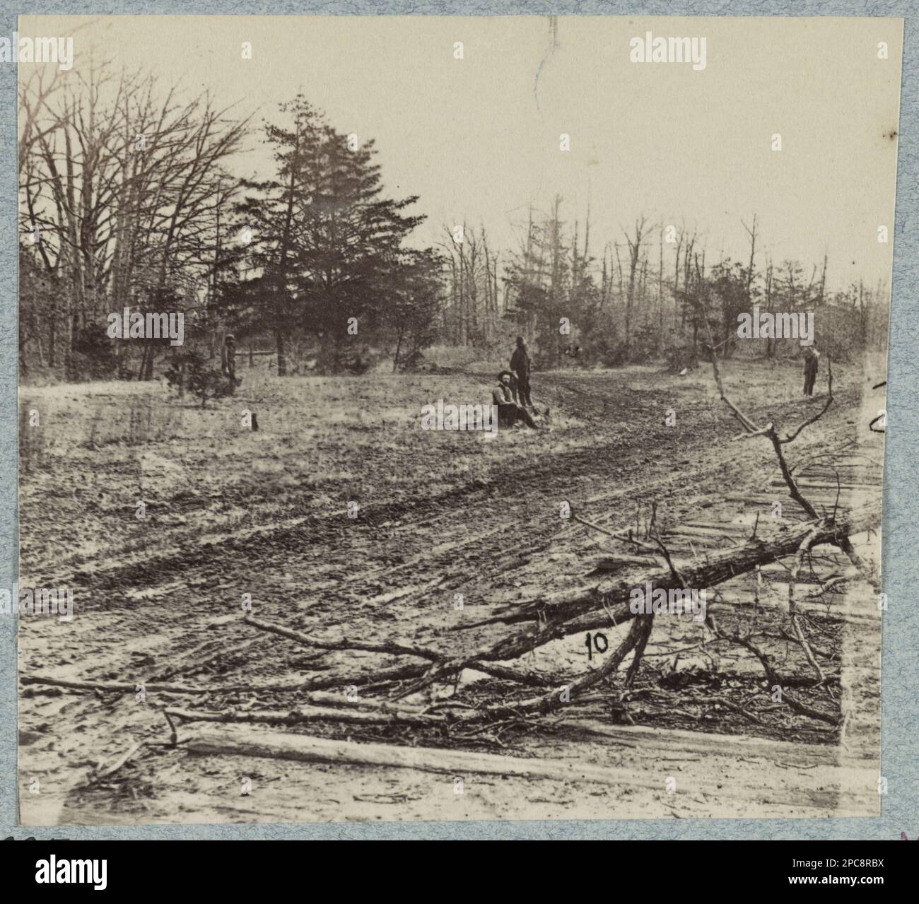 Road diverging from Plank Road just beyond Federal lines. General