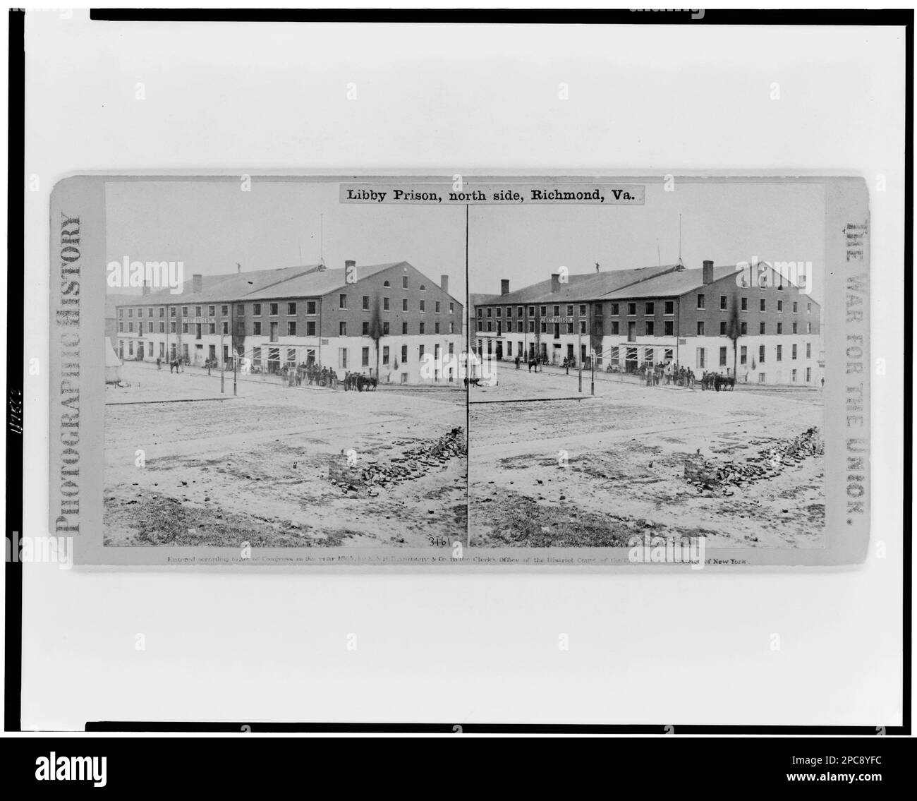 Libby Prison, north side, Richmond, Virginia. Civil War Photograph
