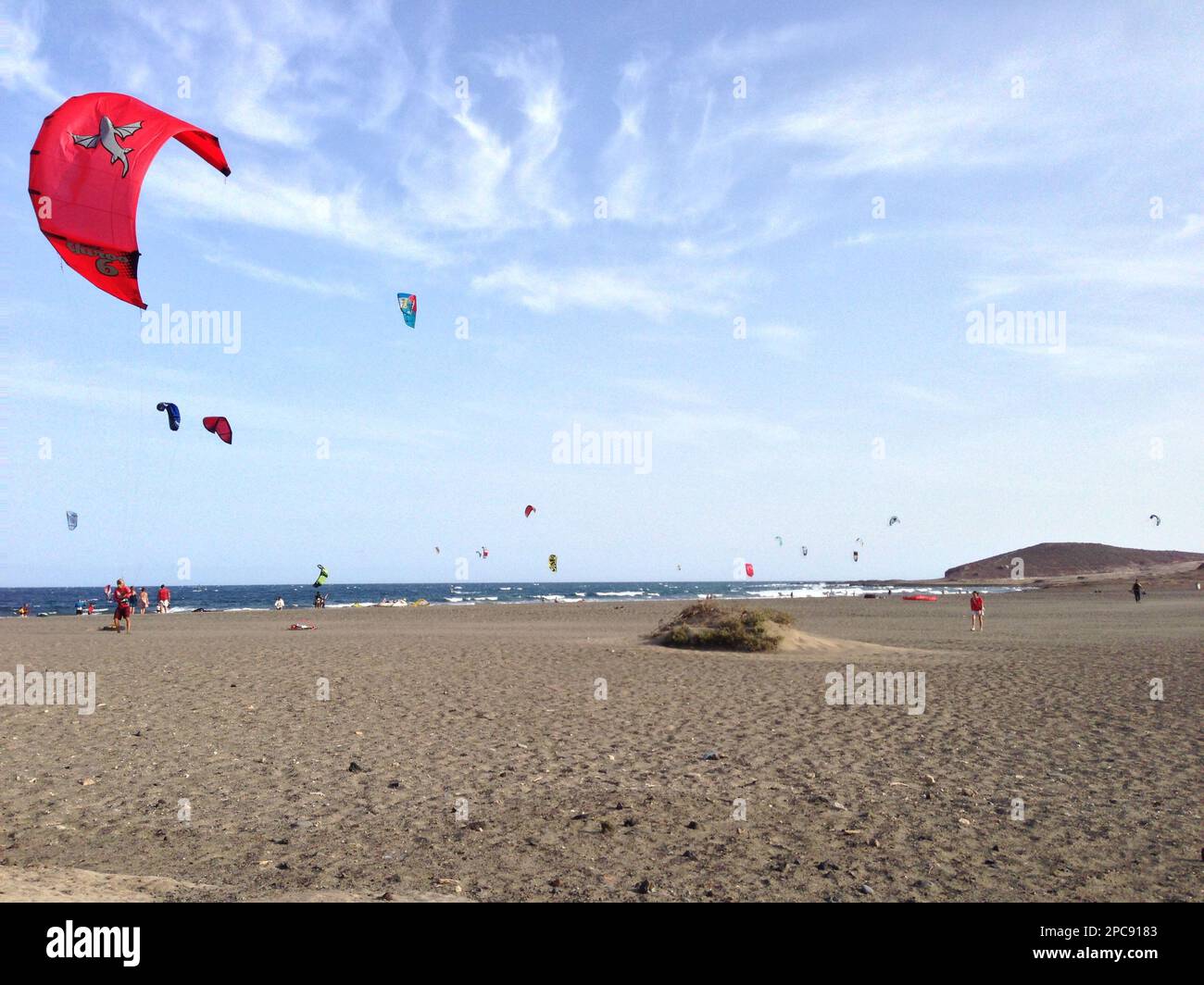 Tenerife kiters Stock Photo