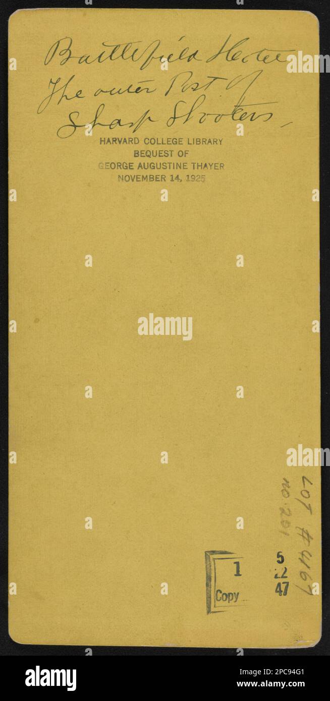 Battlefield Hotel, the outer post of sharp shooters. Civil War