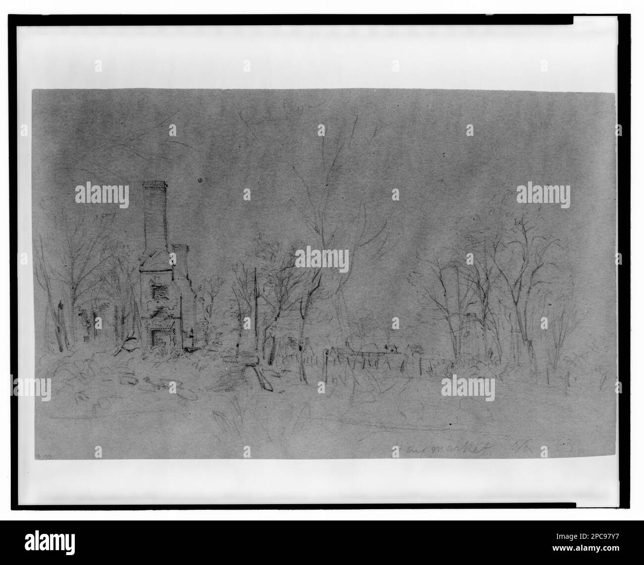 Haymarket, Virginia 63. collection of Civil War drawings. United