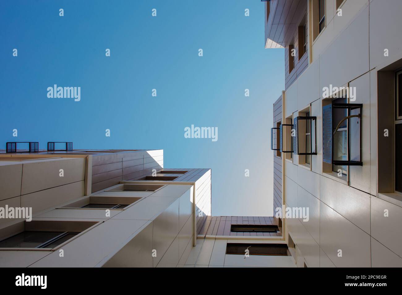 bottom view of a multi-storey building. copy the space for your design ...