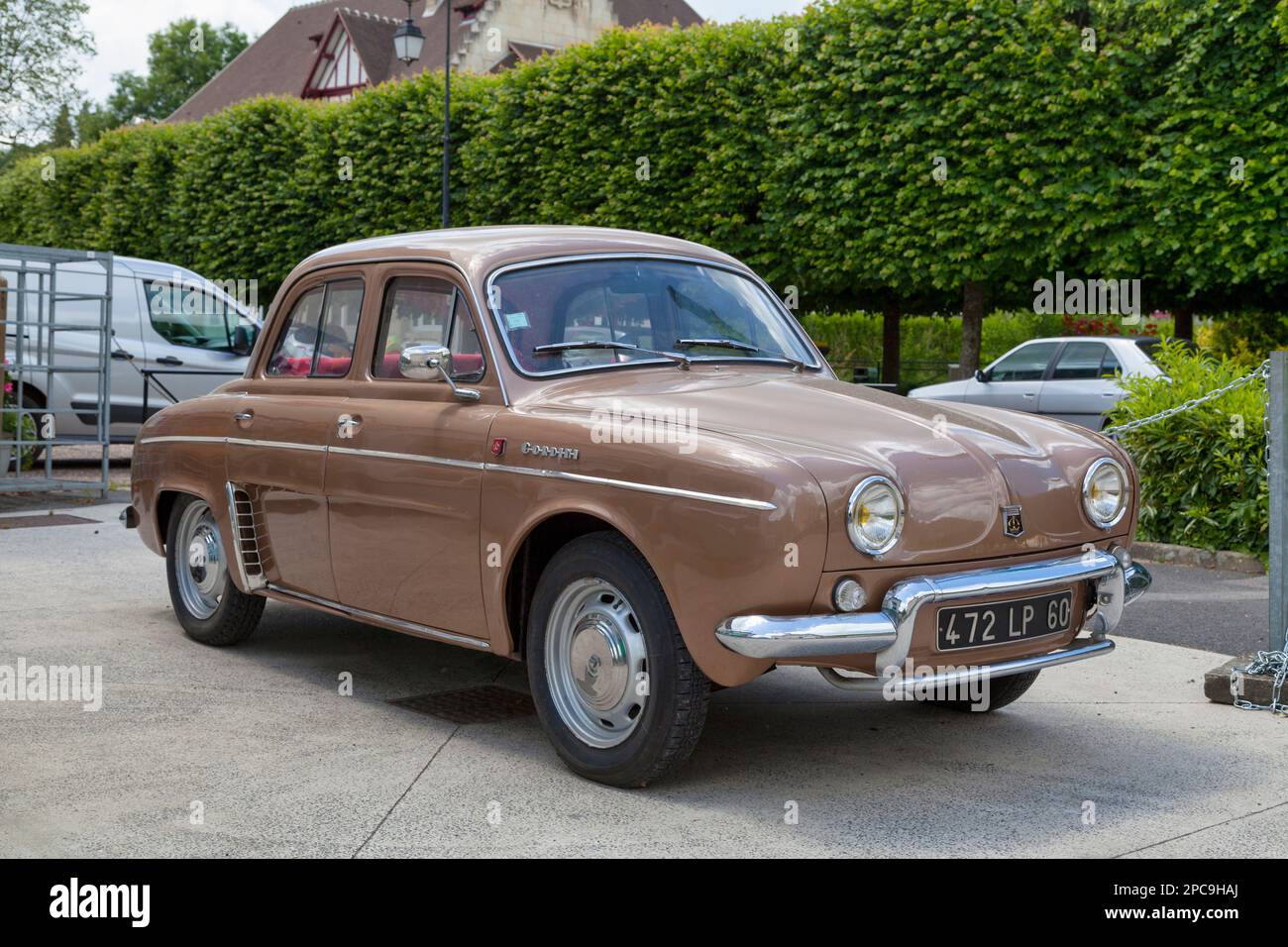 Pierrefonds, France - May 25 2020: The Renault Dauphine Gordini (type R1091) was prepared by Amédée Gordini in 1957. Stock Photo