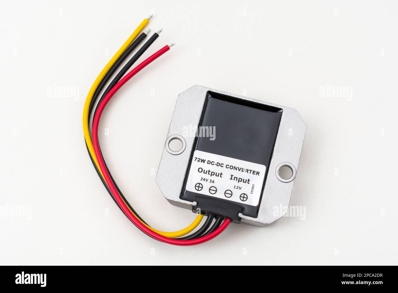 Close shot of 72 watt, 12v to 24 volt / DC to DC stepup electrical