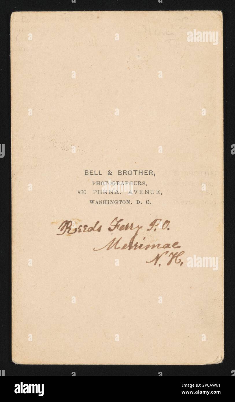 Assistant Surgeon Ephraim Carlos Merriam, 40th Massachusetts Volunteer Infantry Regiment in uniform / Bell & Brother, photographers, 480 Penna. Avenue, Washington, D.C.. Liljenquist Family Collection of Civil War Photographs , pp/liljpaper. Merriam, Ephraim Carlos, 1838-1895, United States, Army, Massachusetts Infantry Regiment, 40th (1862-1865), People, Physicians, Union, 1860-1870, Soldiers, Union, 1860-1870, Military uniforms, Union, 1860-1870, United States, History, Civil War, 1861-1865, Military personnel, Union. Stock Photo