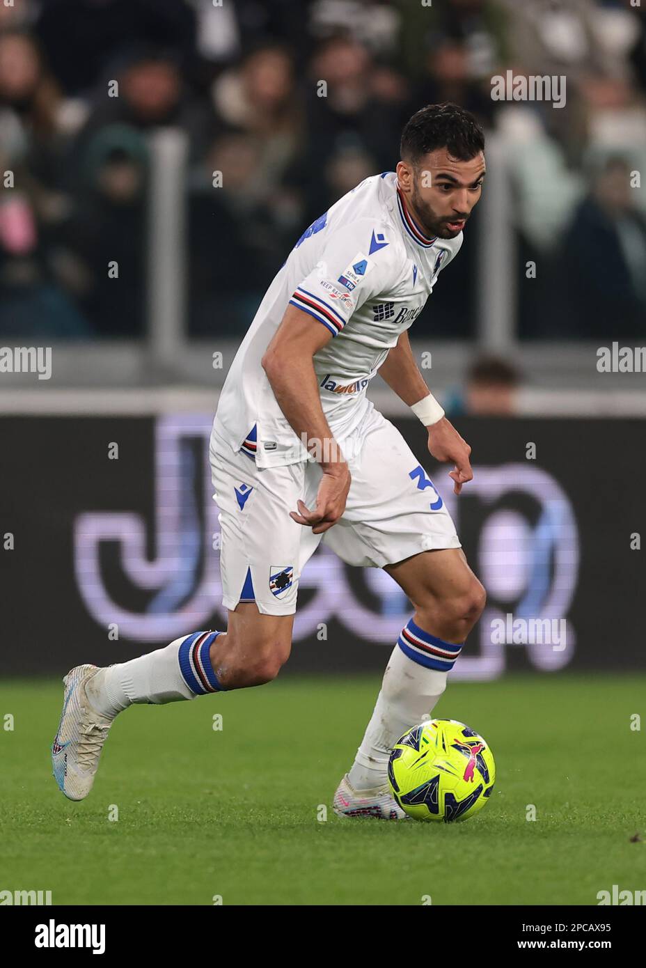 Turin, Italy, 12th March 2023. Mehdi Leris of UC Sampdoria during the Serie A match at Allianz Stadium, Turin. Picture credit should read: Jonathan Moscrop / Sportimage Stock Photo