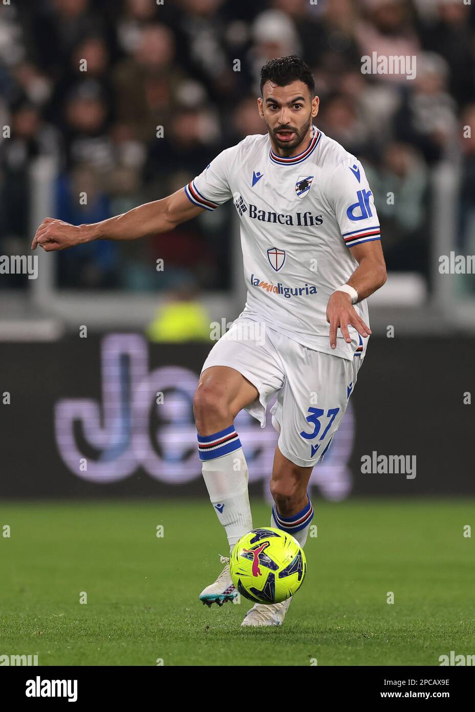 Turin, Italy, 12th March 2023. Mehdi Leris of UC Sampdoria during the Serie A match at Allianz Stadium, Turin. Picture credit should read: Jonathan Moscrop / Sportimage Stock Photo