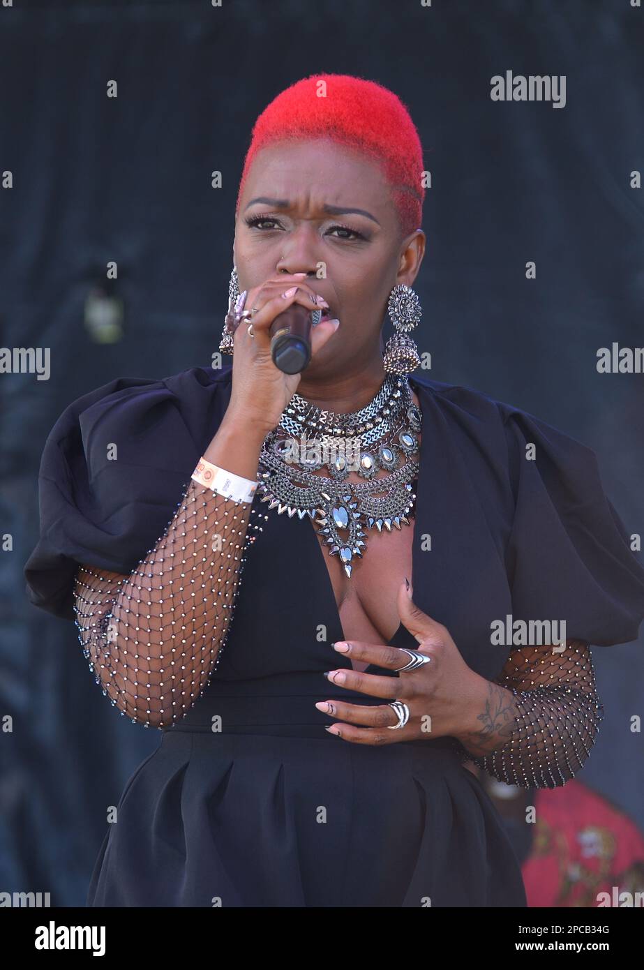 Miami Gardens, USA. 12th Mar, 2023. MIAMI GARDENS, FLORIDA - MARCH 12: LaVie performs live on stage during The 16th Annual Jazz in The Gardens Music Fest (JITG) day2 at Hard Rock Stadium on March 12, 2023 in Miami Gardens, Florida. (Photo by JL/Sipa USA) Credit: Sipa USA/Alamy Live News Stock Photo