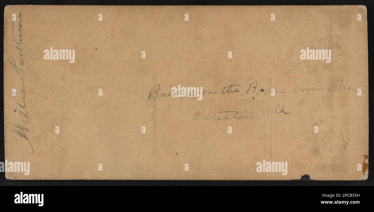 Bridge on the Boonsboro Pike, Antietam, Md.. Civil War Photograph