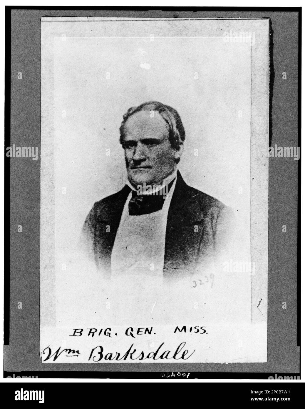 Wm. Barksdale. Brigadier General Miss.. From Brady negative. Barksdale, William, Military service, Generals, Confederate, 1860-1870, United States, History, Civil War, 1861-1865, Military personnel, Confederate. Stock Photo